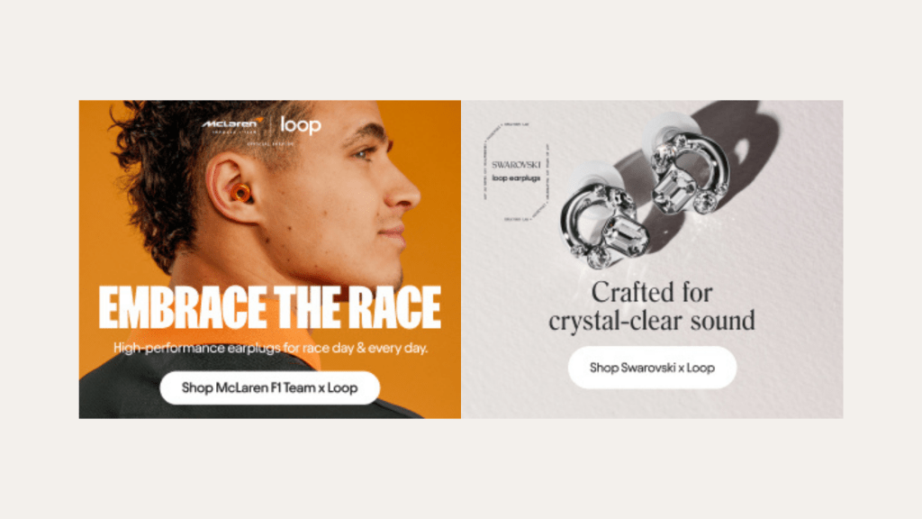 Loop Earplugs McLaren and Swarovski editions