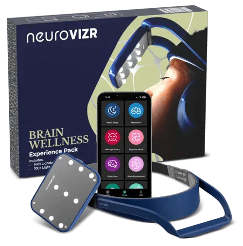 NeuroVIZR light and sound brain stimulation device